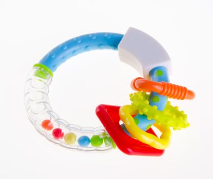 Baby toy on the white background