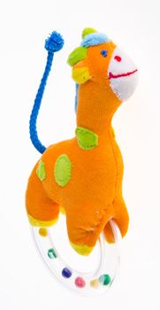Baby toy on the white background