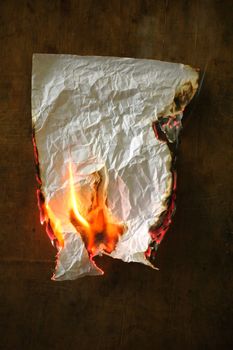 burning paper