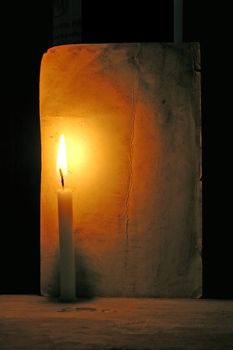 candle light and old paper