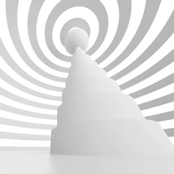 3d Illustration of White Abstract Wireless Wallpaper