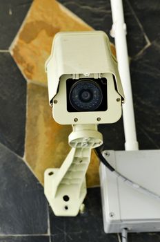 setup cctv camera on wall