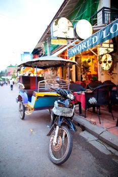 Tuk Tuk of Cambodia on the street

