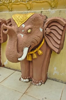 Elephant statue in the temple Of Thaialnd