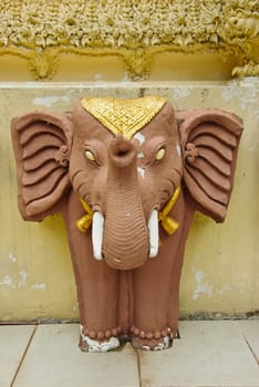 Elephant statue in the temple Of Thaialnd