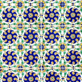 colorful floral oriental ceramic tiles abstract surface