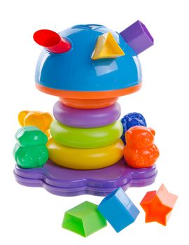 Shape Sorter. Childs toy shape sorter on background