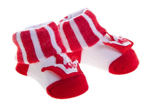 baby socks on a background
