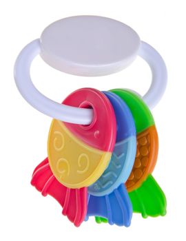 Baby toy on the white background