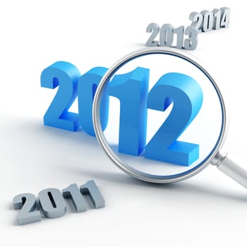 new 2012 year under magnification and other years