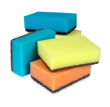 Sponges, isolated on white background