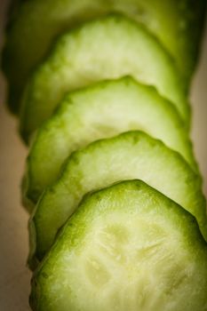 Cucumber close-up on a white background