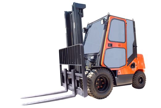 Industry vehicle forklift isolated on white