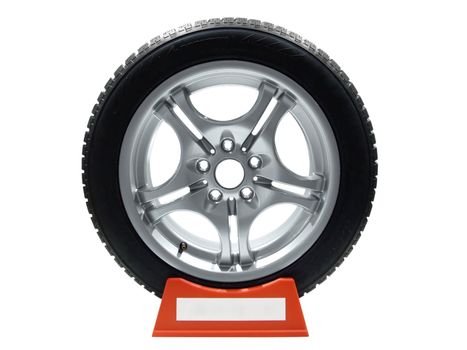 Car tire and rim isolated