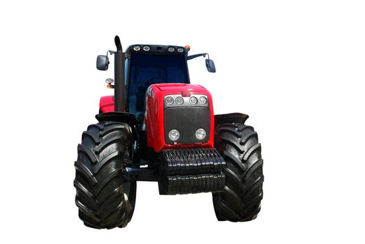Front of tractor isolated on white background