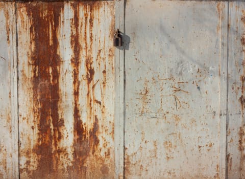 attack by corrosion gate of garage 