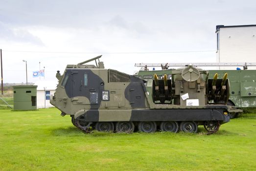 A Tracked Army Missile Launching Vehicle