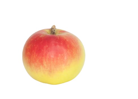 red with yellow apple 