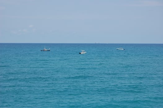 Boats along the Atlantic