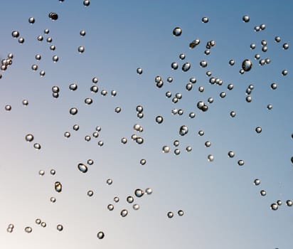 drops in the sky as background