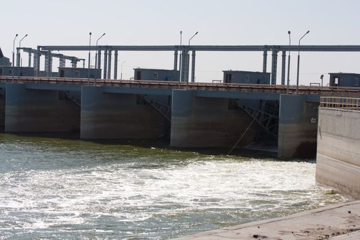 dam on the Syr Darya River. Kazakhstan