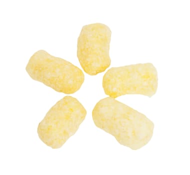 popcorn on white background