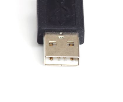 Usb cable isolated over white 