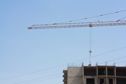 crane boom. building houses