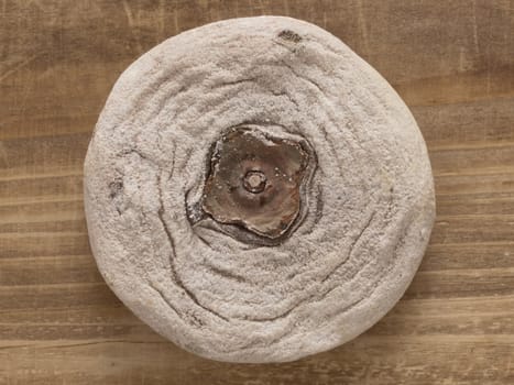 close up of a dried persimmon on table