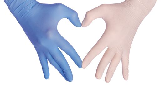 cardiologist in blue and white gloves saving life of all his patients