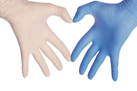 cardiologist in blue and white gloves saving life of all his patients