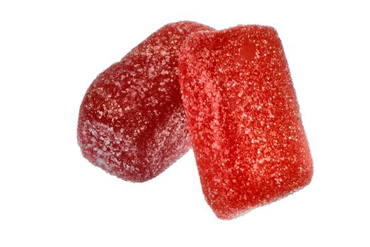 two red jelly assorted sweets as a candies for children