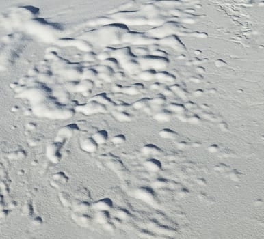 Snow texture details with natural winter light