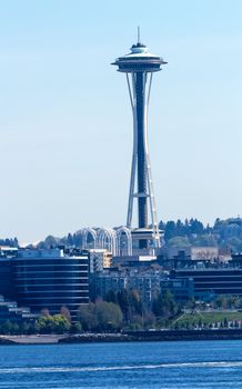 Seattle Tower Cityscape Buildings Skyline Washington