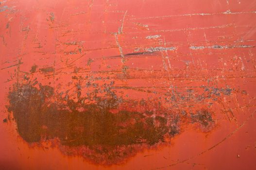 Rusty red metal tank texture and details