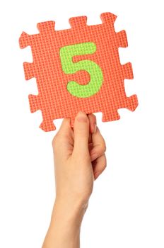number five in the hand for the winner