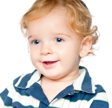 Cute  Boy on a white background