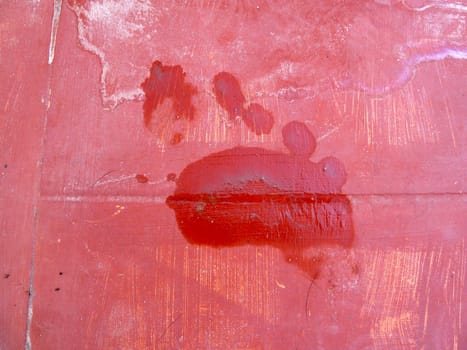 fading foot print on a painted surface