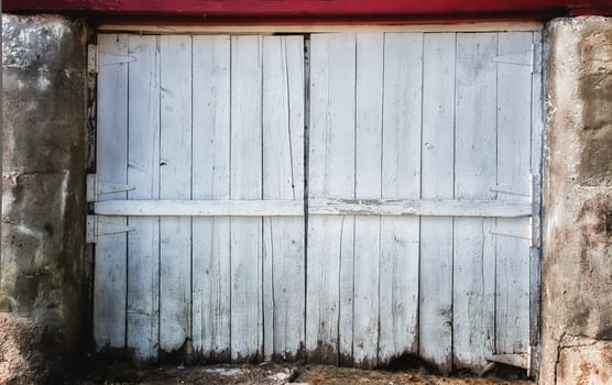 Worn White Barn Door Backdrop