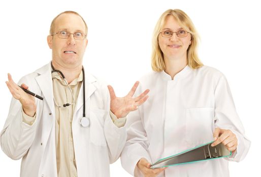 Two doctors arguing