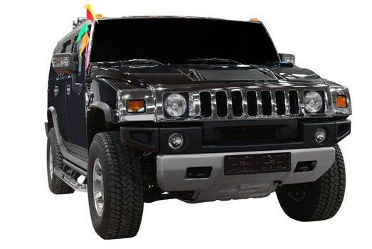 Big luxury 4x4 suv isolated on white