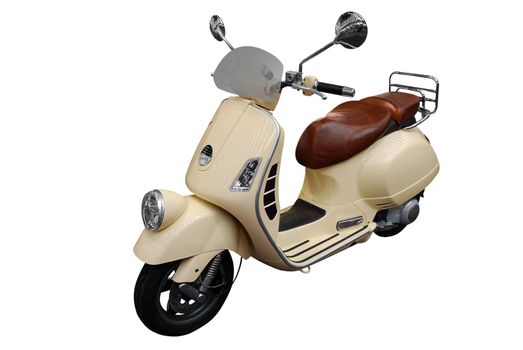 Scooter motorcycle isolated on white