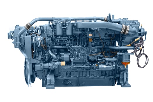 Ship engine isolated on white background
