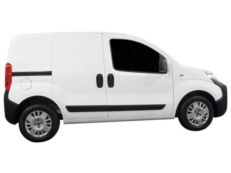 Little city transport van isolated