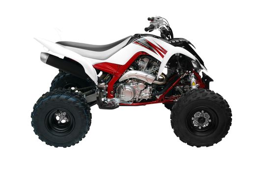 Atv quadbike isolated on white background