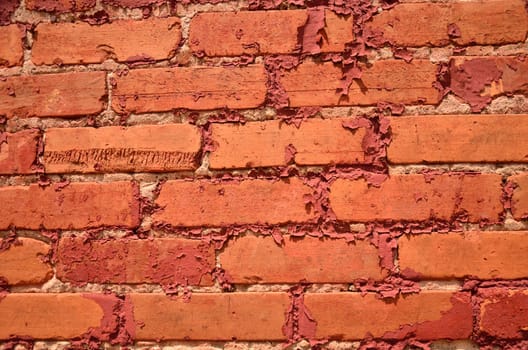 Old rustic red brick wall makes a nice textured background