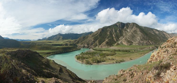 Altai mountains. Beautiful highland landscape. Russia. Siberia