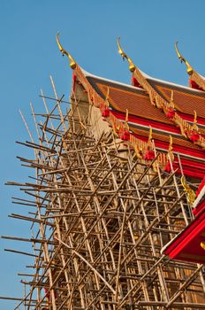 temple in construction