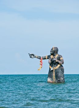sculpture in sea thailand
