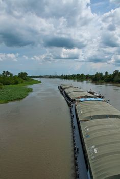 cargo boart in river
